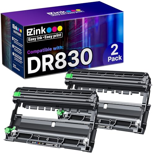 DR830 Drum Unit 2 Pack Compatible Replacement for Brother DR830 Drum DR-830 TN830 TN-830 Drum Unit to use with HL-L2460DW DCP-L2640DW HL-L2480DW