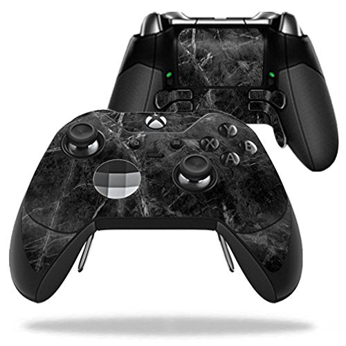 MightySkins Skin Compatible with Microsoft Xbox One Elite Controller - Black Marble | Protective, Durable, and Unique Vinyl wrap Cover | Easy