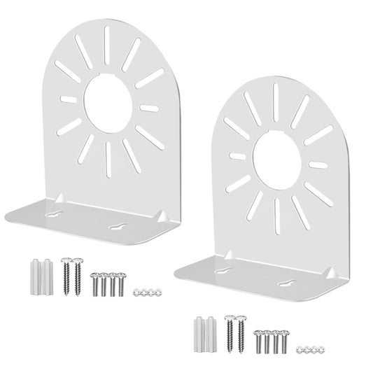 Coolotic 2-Pack Heavy-Duty L-Shaped Dome Camera Mount Bracket | Universal Metal Wall Mount for Hikvision, IP & CCTV Security Cameras | 18LBS Capacity