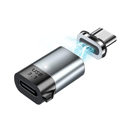 aucon Magnetic USB C Adapter, 24Pins Type C Connector, PD 100W Fast Charging 10Gbs Data Transfer