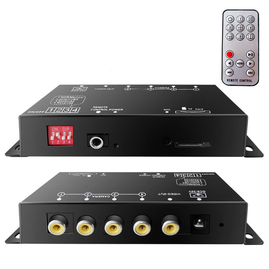 Mini 4Ch 720P HD Mobile DVR SD Card Video Recorder for AHD CCTV Security Cameras, Support Loop Video Recording, Audio Recording, Multiple OSD