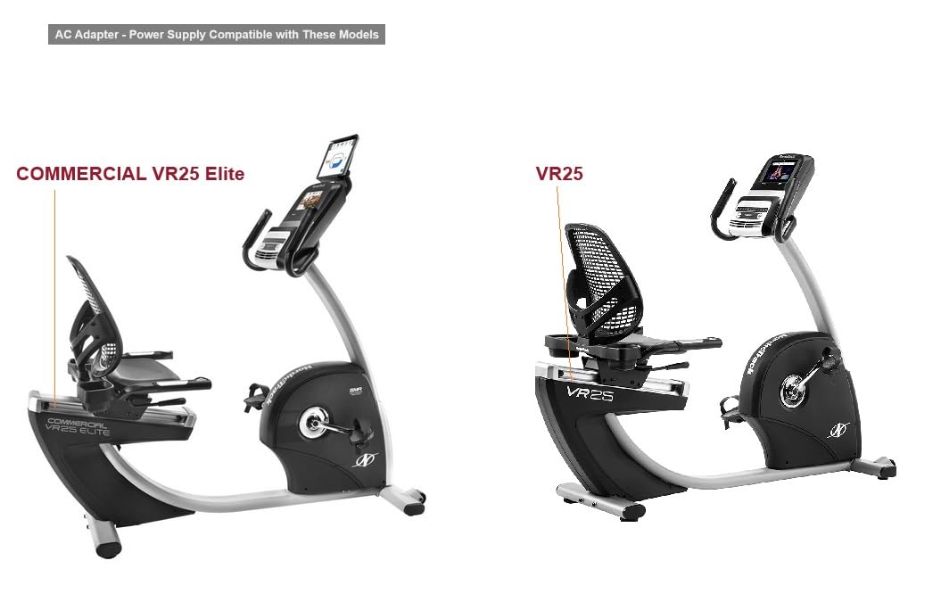 AC Power Adapter Compatible with Nordictrack Commercial VR25 Elite and VR25 Exercise Bike