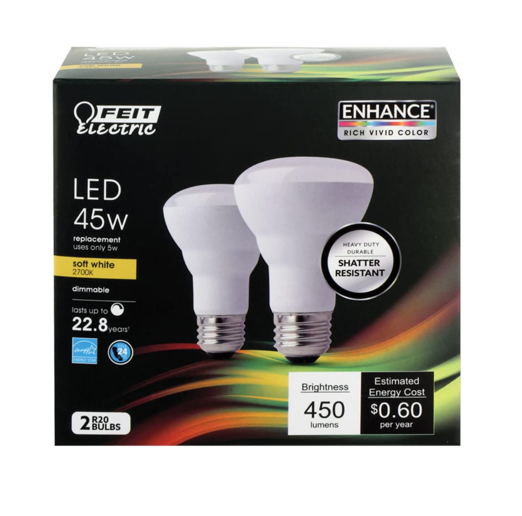 LED R20 E26 SW 45W 2PK