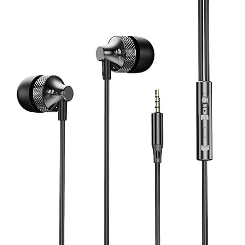 Bodykoo Pro Gaming Earphones with Built-in Microphone, 3.5mm & USB-C Options, 10mm Dynamic Driver for Spatial Audio, Smart in-Line Control, Secure…