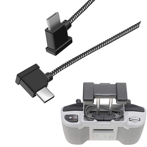 Hanatora 11.8 Inch USB C to USBC RC-N3/N2/N1/N1C Remote Controller Cable for DJI Flip,Neo,Mavic 3,Air 3S/3/2/2S,Mini 4K/2 SE/3/4 Pro,Nylon 1FT Tablet