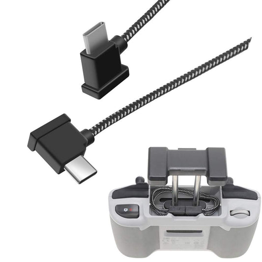 Hanatora 11.8 Inch USB C to USBC RC-N3/N2/N1/N1C Remote Controller Cable for DJI Flip,Neo,Mavic 3,Air 3S/3/2/2S,Mini 4K/2 SE/3/4 Pro,Nylon 1FT Tablet