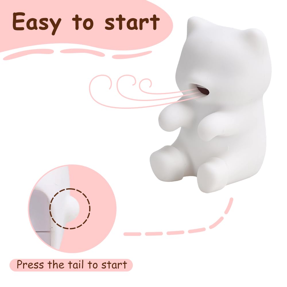 Mini Food Cooling Fan, Rechargeable Cat-Shaped Hot Drinks Cooler Quickly Cooling in 3 Mins for Home Office Travel Coffee Tea Soup Meals