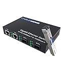 CableRack Dual Gigabit Media Converter with SFP Transceiver for LC Multimode Fiber