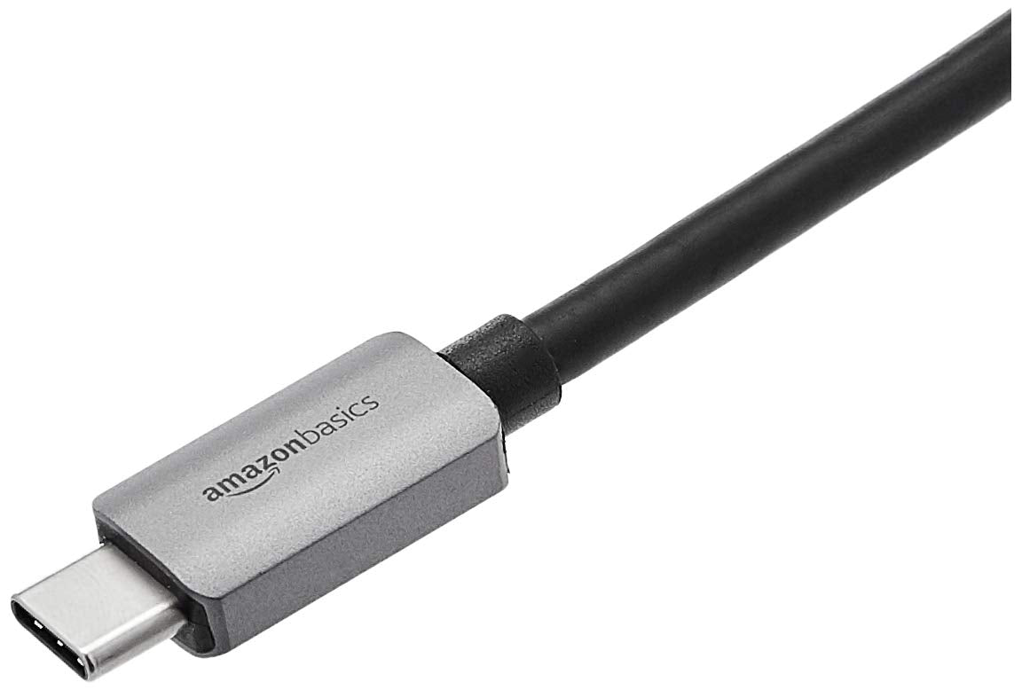 Amazon Basics USB-C 3.1 Male to HDMI Female Adapter for Phone and Tablet, 4K@60Hz, Portable, Plug and Play, Gray, 1.69 x 1.45 x 0.43 inches