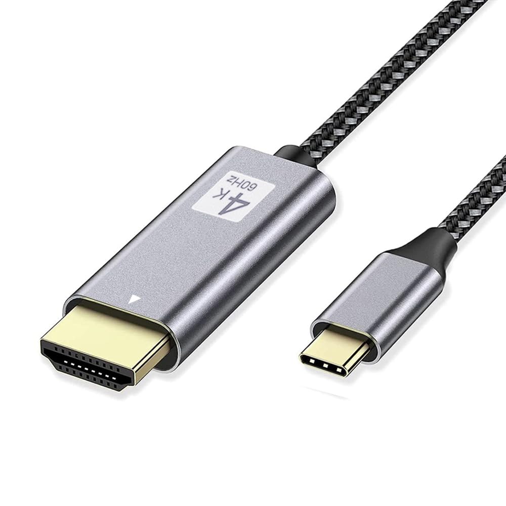 QCEs USB C to HDMI Cable, USB-C to HDMI Adapter Cable 6Ft 4K60Hz Video Output to TV/Monitor/Mini Projector, Thunderbolt 4 to HDMI Compatible