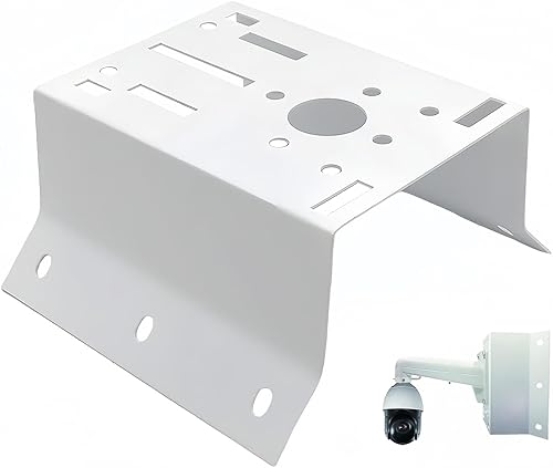 GledeYeTec Column Pole Dome Mount Bracket Adapter,External Corner Wall Mount Iron Plate Vertical Bracket for PTZ CCTV Surveillance Camera Metal Holder