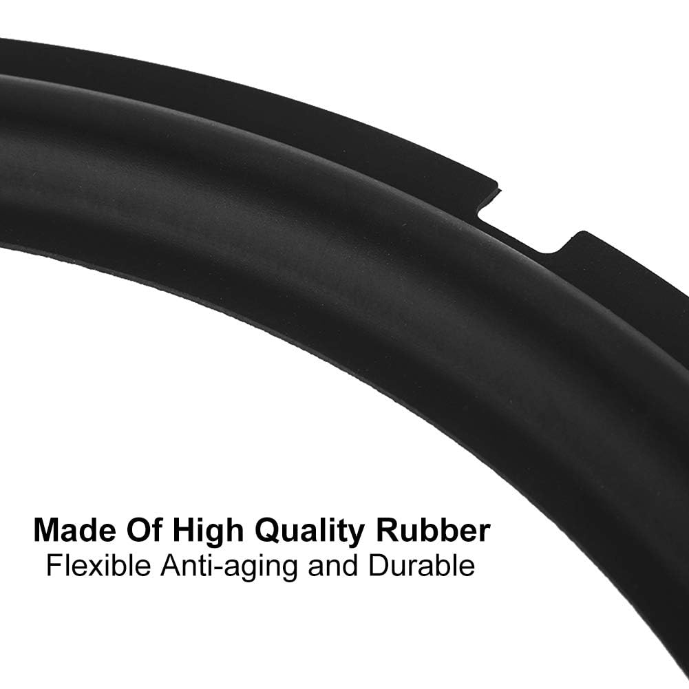 Zerone Speaker Rubber Surround, 12inch Perforated Rubber Rings Replacement Parts for Speaker Repair or DIY (Black)