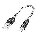 CableCreation Short Micro USB Cable, USB to Micro USB 24 AWG Triple Shielded Fast Charger Cable, Compatible with PS5/PS4, Raspberry Pi Zero