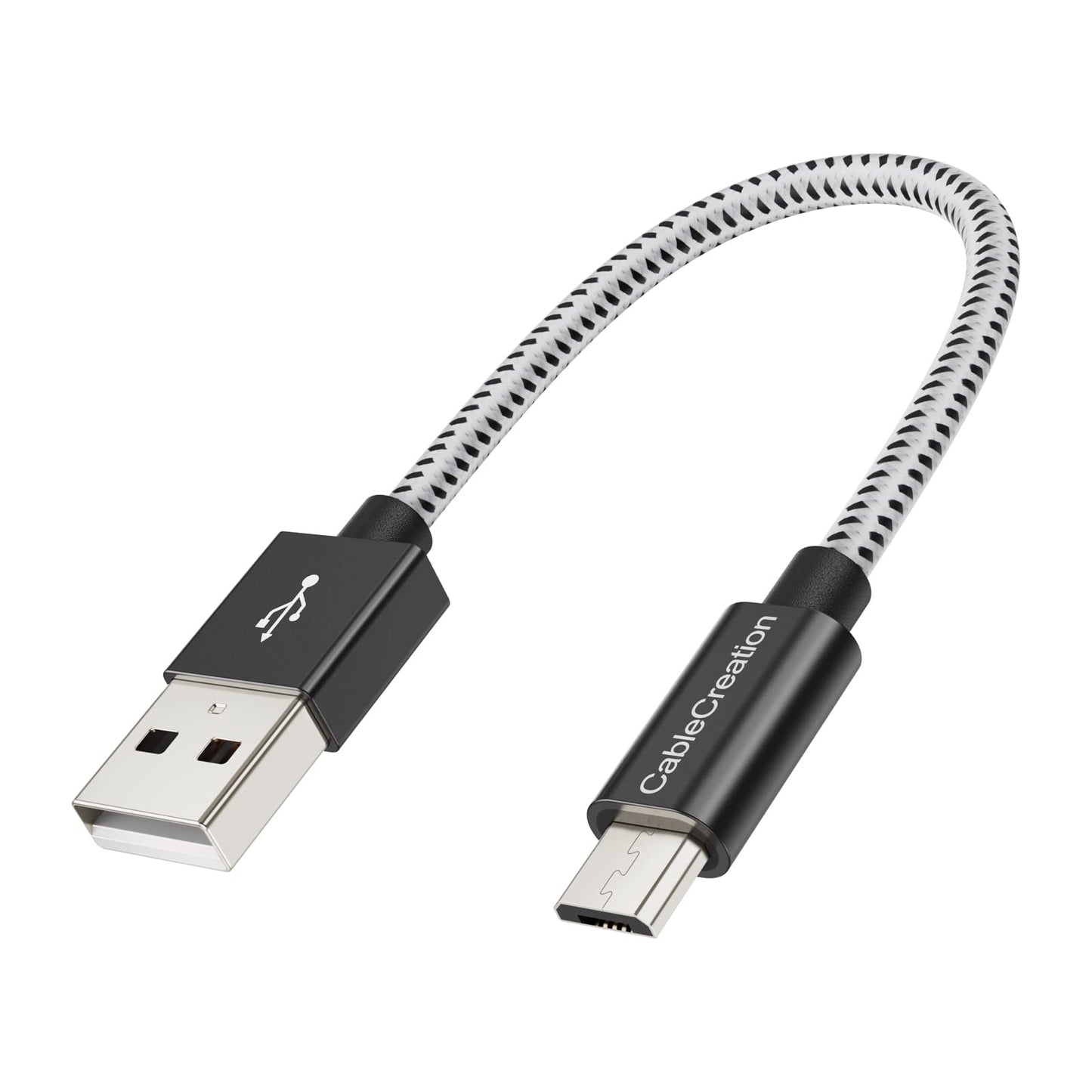 CableCreation Short Micro USB Cable, USB to Micro USB 24 AWG Triple Shielded Fast Charger Cable, Compatible with PS5/PS4, Raspberry Pi Zero