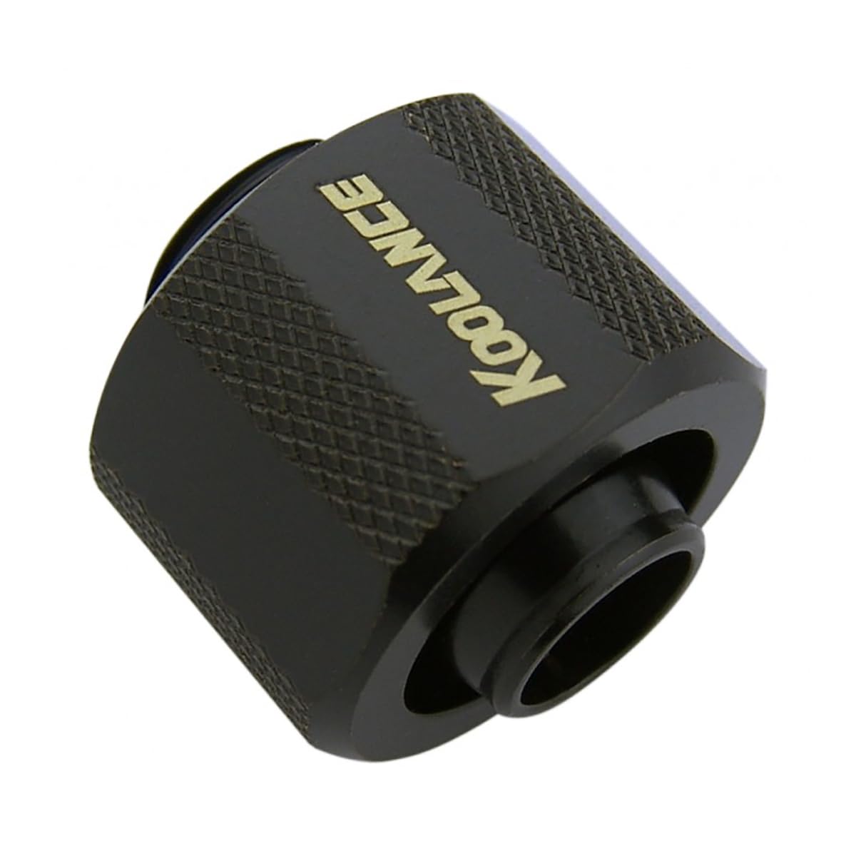 Koolance FIT-V10X16-BK Compression Fitting for 10mm x 16mm (3/8in x 5/8in) *Black*, G 1/4 BSPP