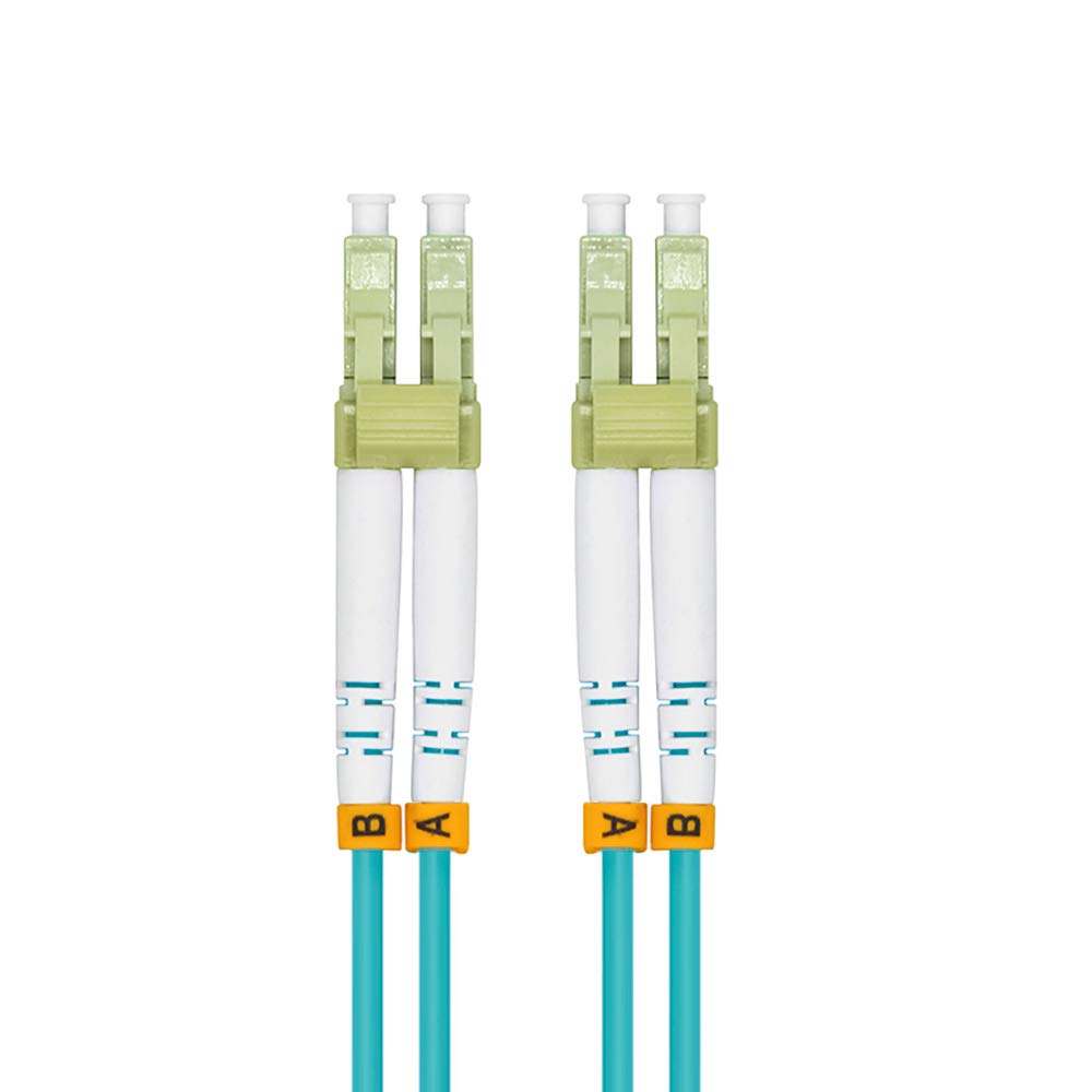 Jeirdus 30Meters 100FT LC to LC 10G OM3 Indoor Armored Duplex 50/125 Fiber Optic Cable Jumper Optical Patch Cord Multimode 30M LC-LC