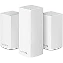Linksys WHW0203 Velop Home Mesh Wi-Fi System Bundle (Dual/Tri-Band Combo) - Wi-Fi Router/Wi-Fi Extender for Whole-Home Mesh Network (3-Pack, White)
