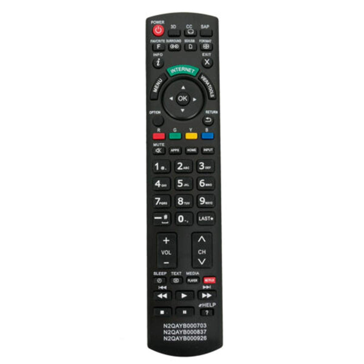 New N2QAYB000703 N2QAYB000837 N2QAYB000926 Replaced Remote Control for Panasonic TV