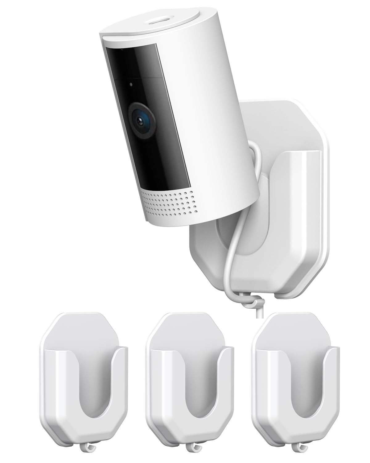 3 Pack Ring Indoor Camera No Drill No Screws Wall Mount Bracket Compatible with Ring Indoor Cam (2nd Gen)/Blink Mini /Mini 2 /Blink Outdoor 4 Camera Adhesive Wall Mount