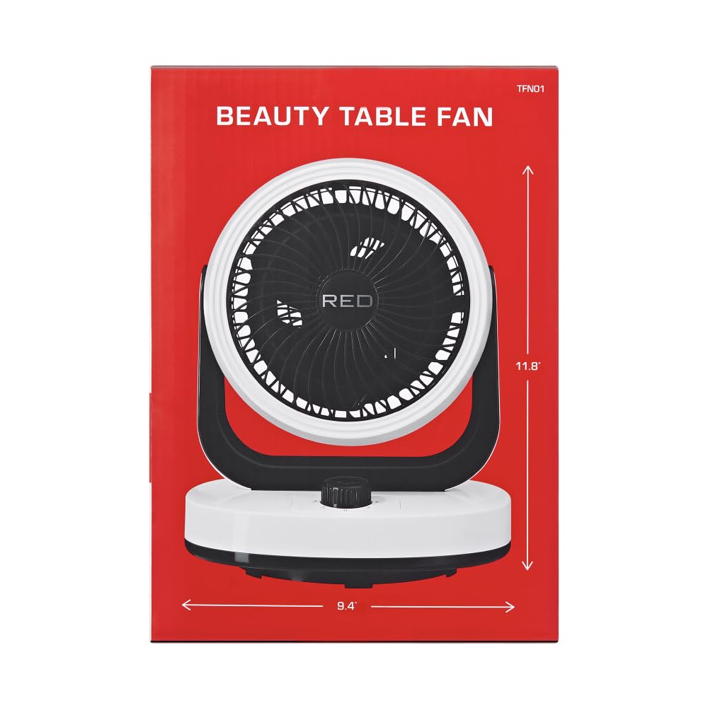 Red by Kiss Beauty Table Fan, Compact Air Circulator