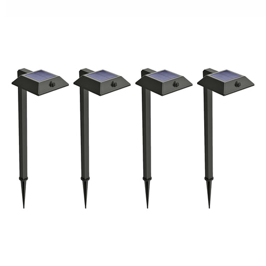 Mesh Linkable Series 4-Pack Solar LED Security Pathway Light w/ LiFePO4 Battery, 300LM, Auto-linking, 110°x16 ft Motion Detection, CCT