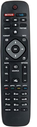 Universal Remote Control for Philips TV, Compatible with All Philips LCD LED 4K UHD Smart TVs