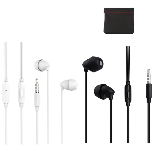 DARK WOLF 2Packs Sleep Earphone Gift Earphone Bag,Noise Isolating in-Ear Sleep Earbuds,Unique Soft Silicone Perfect for Insomnia Side Sleeper…
