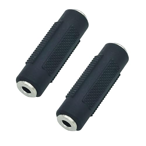 AILTECK 3.5mm 1/8" Female to Female Stereo Audio Adapter, 3.5mm Audio Interfaces Connector Jack Adapter 2 Pack