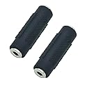 AILTECK 3.5mm 1/8" Female to Female Stereo Audio Adapter, 3.5mm Audio Interfaces Connector Jack Adapter 2 Pack