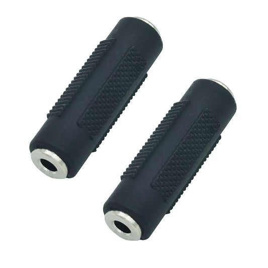 AILTECK 3.5mm 1/8" Female to Female Stereo Audio Adapter, 3.5mm Audio Interfaces Connector Jack Adapter 2 Pack