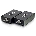 C2G Legrand HDMI Over Cat5/6 Signal Extender, Audio/Video Extender, Ideal as Plug and Play Extender, Supports Up to 164 Feet, Black, 1 Set of 2