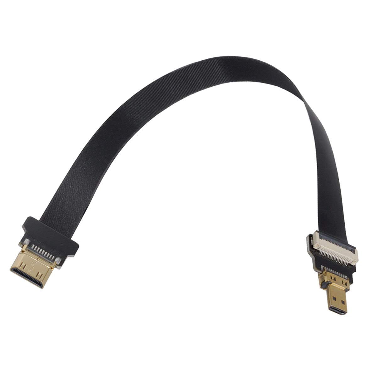 xiwai CYFPV Mini HDMI Male to Micro HDMI Male Extension FPC Flat Cable 1080P for FPV HDTV Multicopter Aerial Photography (0.2M)
