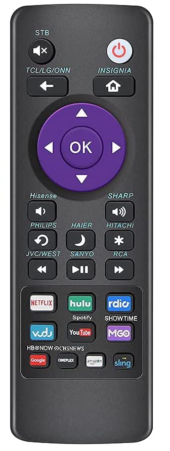 USARMT Universal Remote Control Compatible with Sharp Hisense Insignia TCL LG ONN RCA Element Philips Sanyo Roku TVs with Streaming Box
