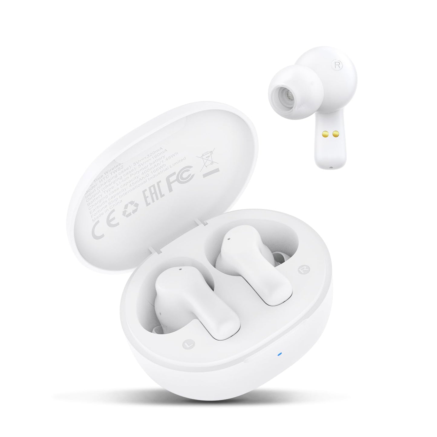 HTC True Wireless Earbuds 1 - Bluetooth Wireless Earphone Stereo Deep Bass with USB C Charging Case,32 Hour Playtime,Built-in Microphone & Touch…
