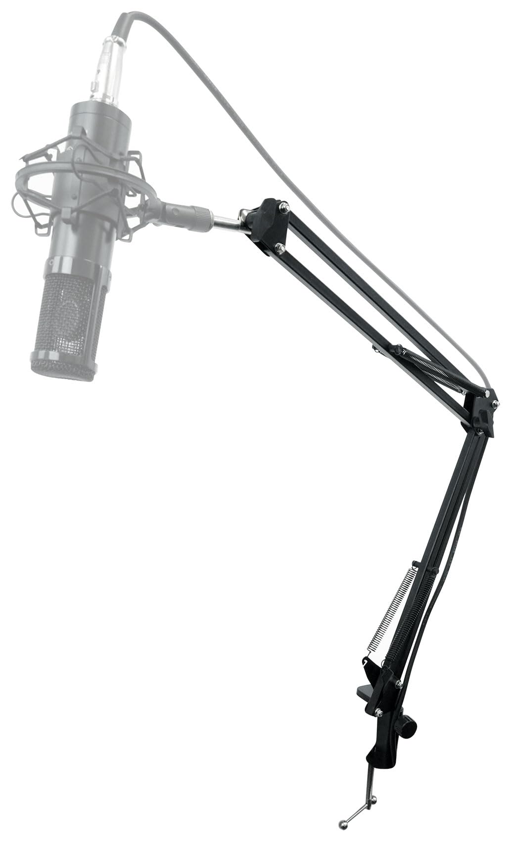Rockville Microphone Boom Arm Studio Podcast USB Mic Stand+Desk Clamp (30")