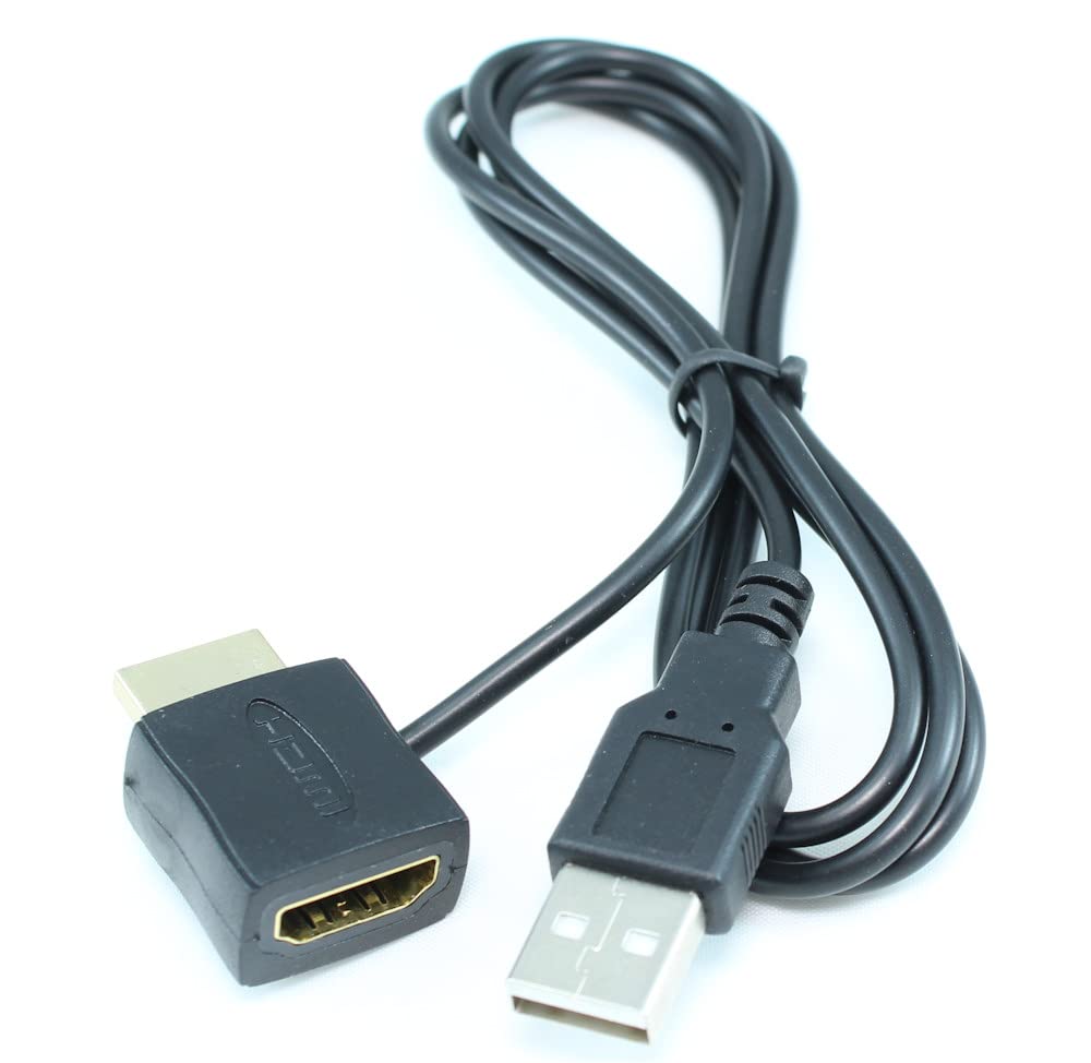 MyCableMart 1.5ft HDMI-HDMI Male to Female 5v Power Injector Adapter Cable via USB