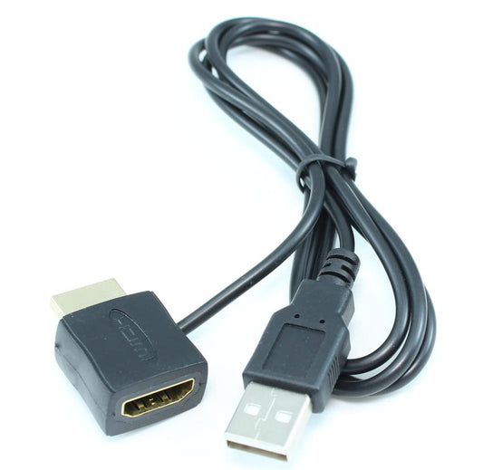 MyCableMart 1.5ft HDMI-HDMI Male to Female 5v Power Injector Adapter Cable via USB