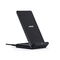 Anker 313 Wireless Charger (Stand), Qi-Certified for iPhone 17/17/17 Pro/17 Pro Max/15/14/13, 10W Fast-Charging Galaxy S23 S22 S21(No AC Adapter)
