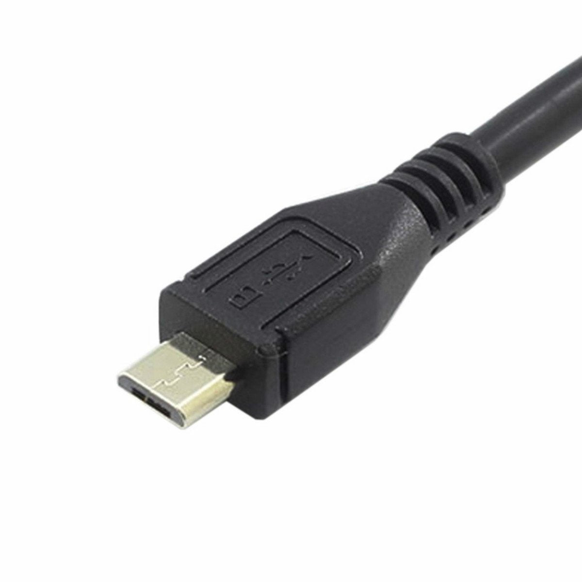 BLUEXIN Micro USB Male to Micro USB Female Extension Panel Mount Type Cable with Screws, Data+Charge,Black 50CM/1.6FT