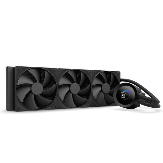 NZXT Kraken Plus 360 - AIO CPU Liquid Cooler - 360mm Radiator - 3 x F120P Fans - Customizable 1.54" Square LCD - AMD® AM5, AM4 - Intel® LGA 1851/1700