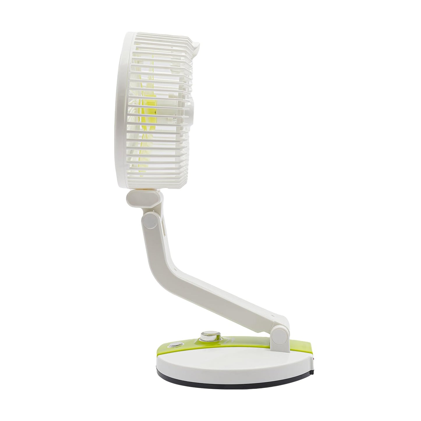 QQDETRR Folding Mini Stand Fan with LED Light, Portable USB Desk Fan, 3 Speeds & 360° Tilt, Solar Charging, 6H Lighting & 2H Cooling for Office Travel