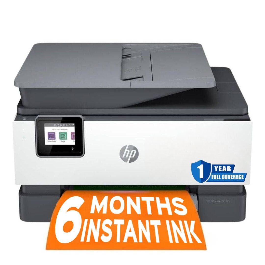 HP OfficeJet 9012e All-in-One Color Inkjet Wireless Printer Scanner Copier Fax with 6-month Instant Ink Included Mobile Computer Printers for Home Use