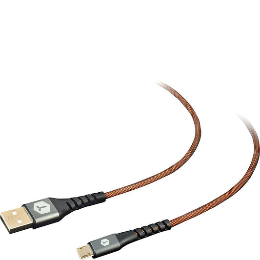 ToughTested 8' PRO Armor Weave Cable w/Slim tip: Micro USB (Black)