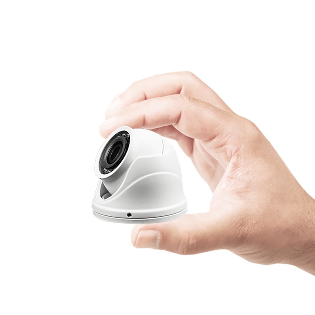 2MP 1080p Mini Dome Security Camera - 4-in-1 AHD/TVI/CVI/CVBS, 3.6mm Lens, IR Night Vision, Weatherproof Indoor/Outdoor Infrared Night Vision CCTV