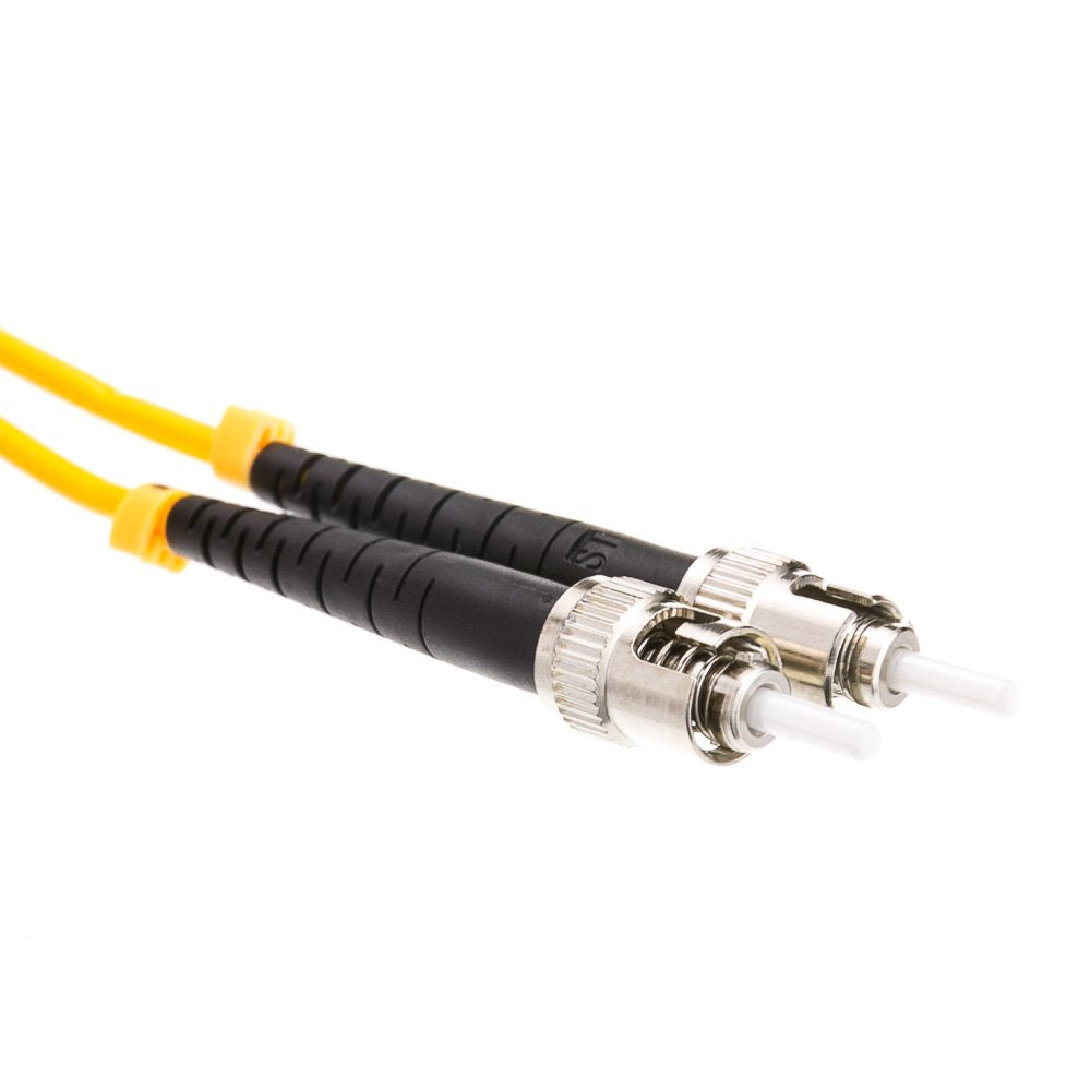 CableWholesale ST to ST OS2 Singlemode Duplex Fiber Patch Cord, 5m/16.5ft