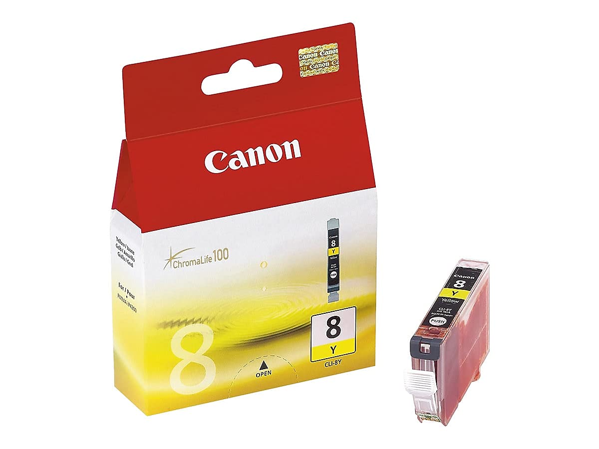 Canon CLI-8 Ink Cartridge, Yellow - in Retail Packaging