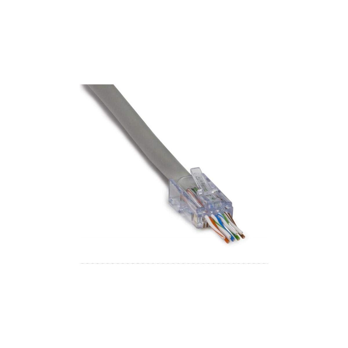 Platinum Tools 100028C ezEX44 Cat6 Connectors, 50/Bag