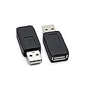rgzhihuifz 2 Pack USB 2.0 AF/AM Adapter Type A Female to USB A Male Adapter Connector Converter Plug