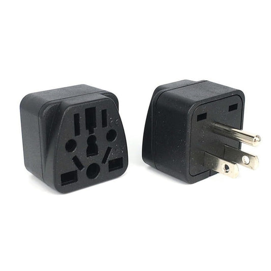 2-Pack ALINNA US Travel Plug Adapter, EU to US Plug Adapter, Universal EU UK AU CN JP to USA (Type B), Grounded 3 Prong USA Wall Plug Adaptor Outlet…
