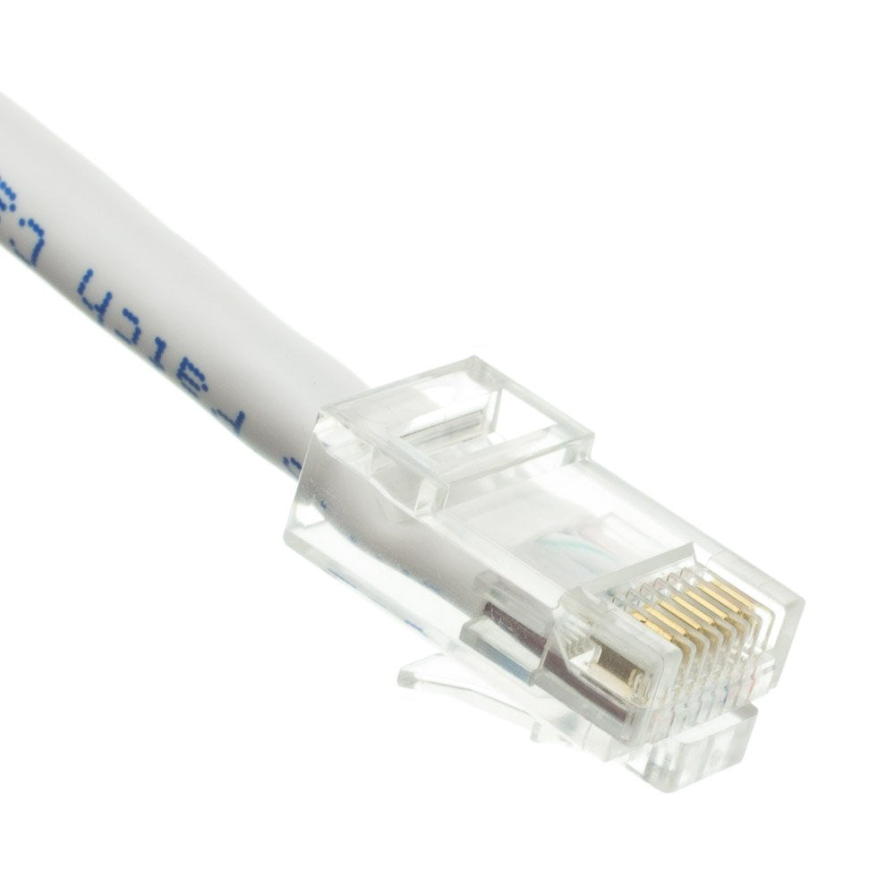 CableWholesale Cat6 UTP Ethernet Cable, Bootless, PoE, 50 ft, White